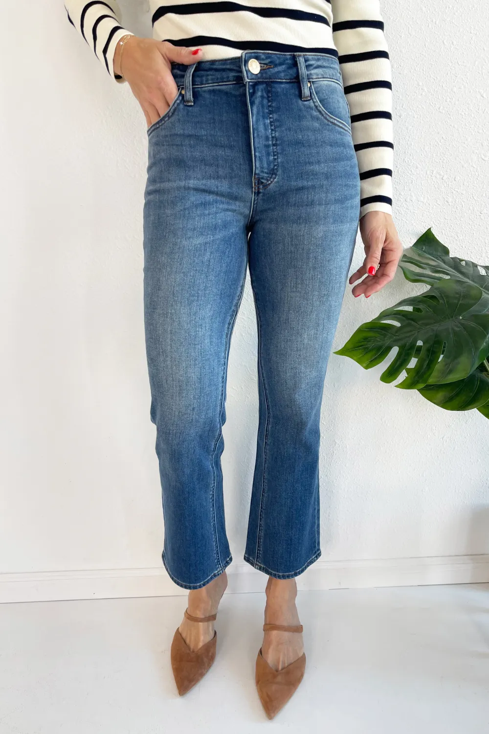 Kelsey High Rise Fab Ab Ankle Flare