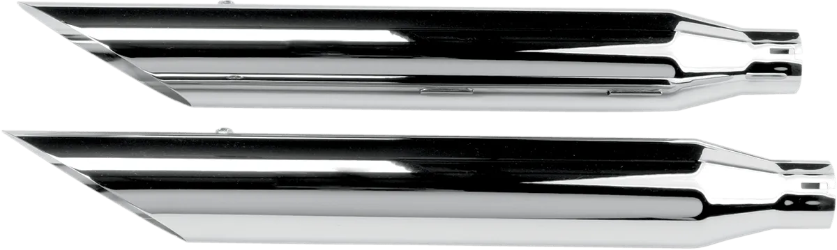 Khrome Werks 202350 3in. HP-Plus Slip-On Mufflers - Slash-Cut - Chrome