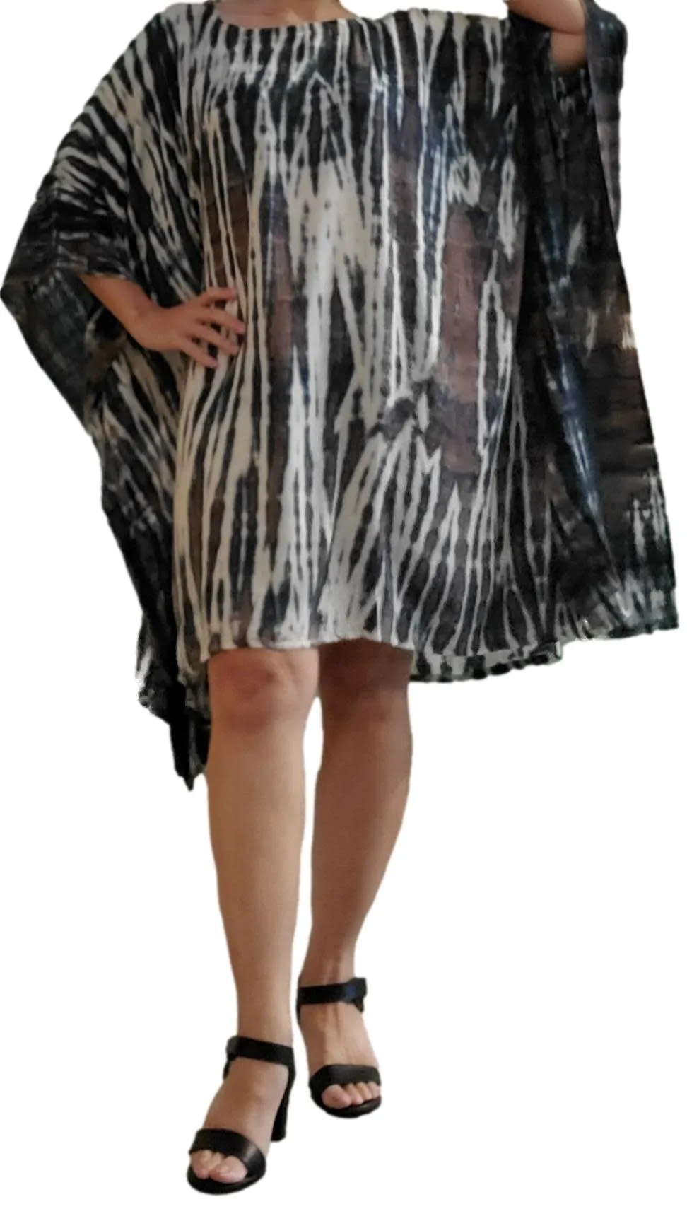 Kihei Poncho - Tie Dye - Taupe