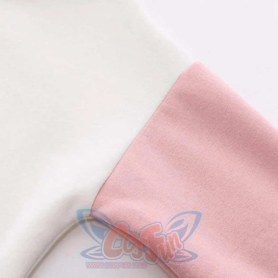 Kitty Flap Color Block Cat Ears Hoodie J40232