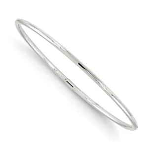 Ladies 10 Karat White Gold Slip On Bangle