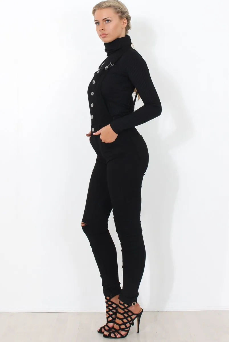 Lavine Black Dungarees