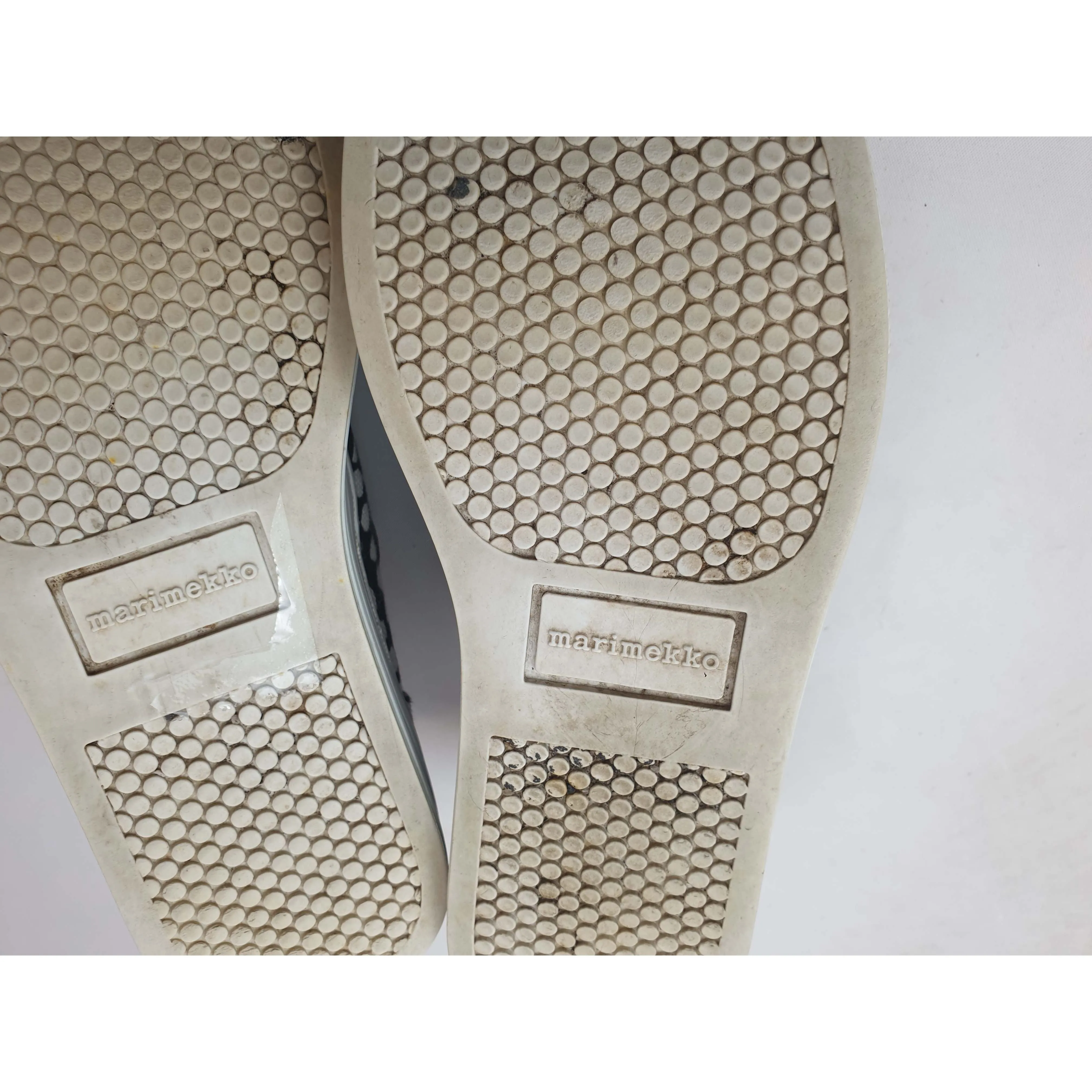 Marimekko low platform black and white print slip on shoes size 36