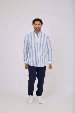 Men Shirt Casual Regular Fit Blue