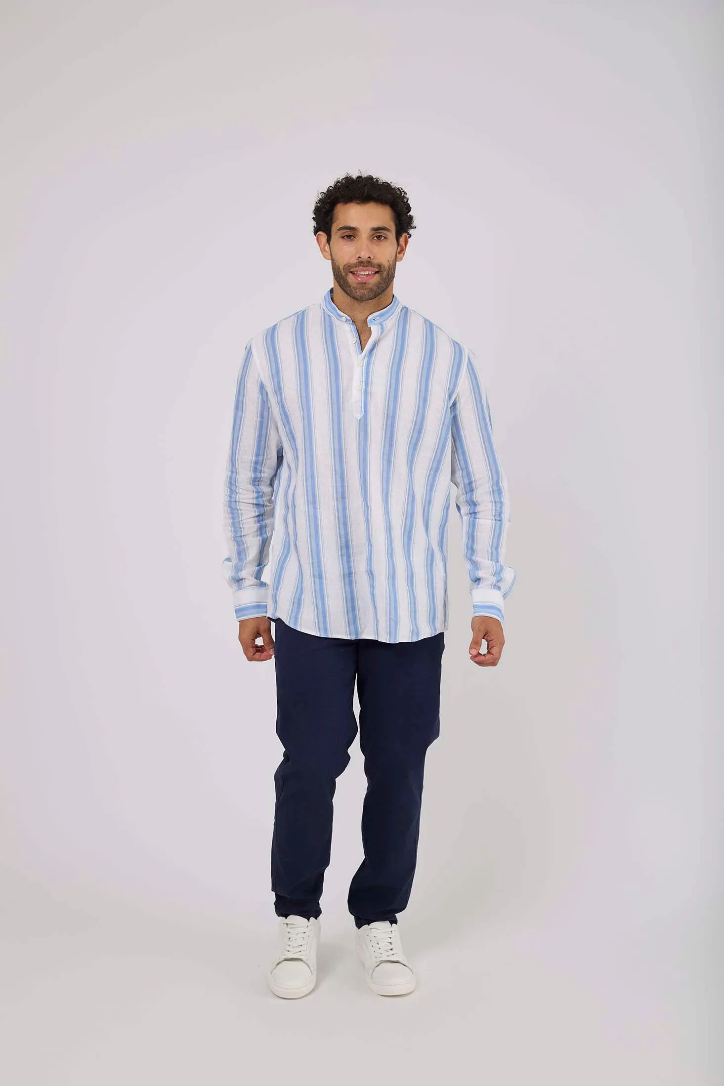 Men Shirt Casual Regular Fit Blue