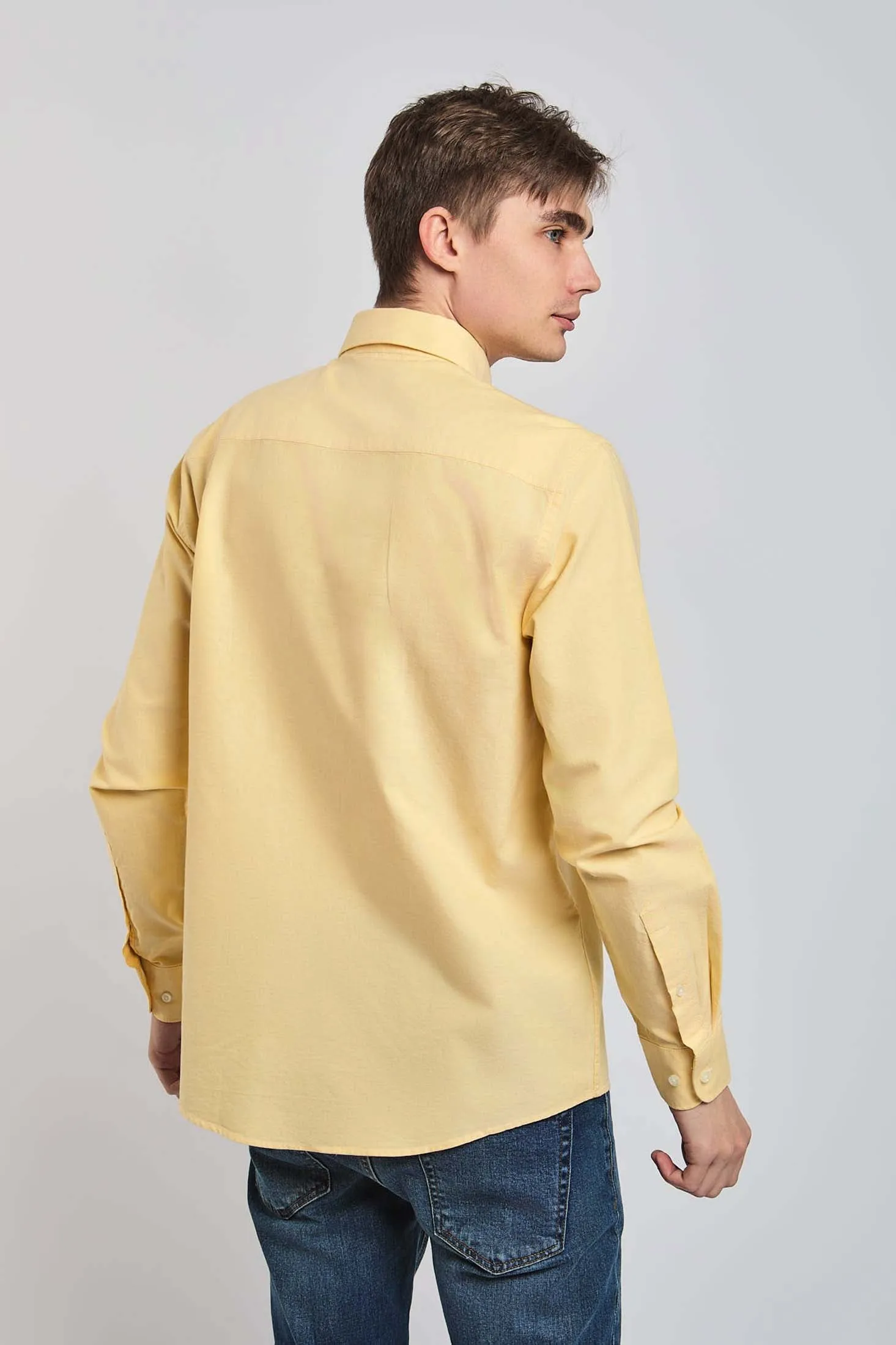 Men Shirt Casual Regular Fit orange
