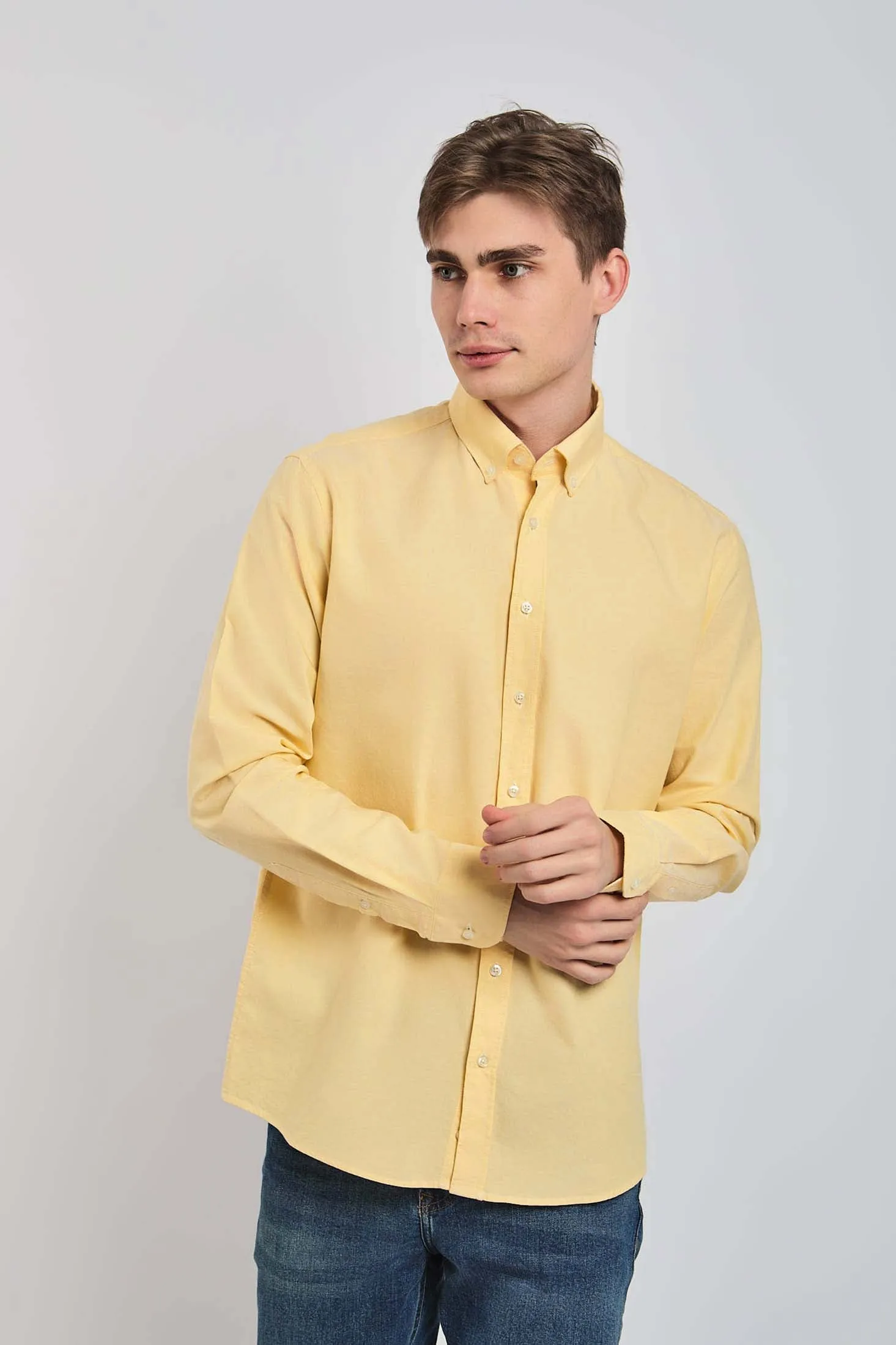 Men Shirt Casual Regular Fit orange