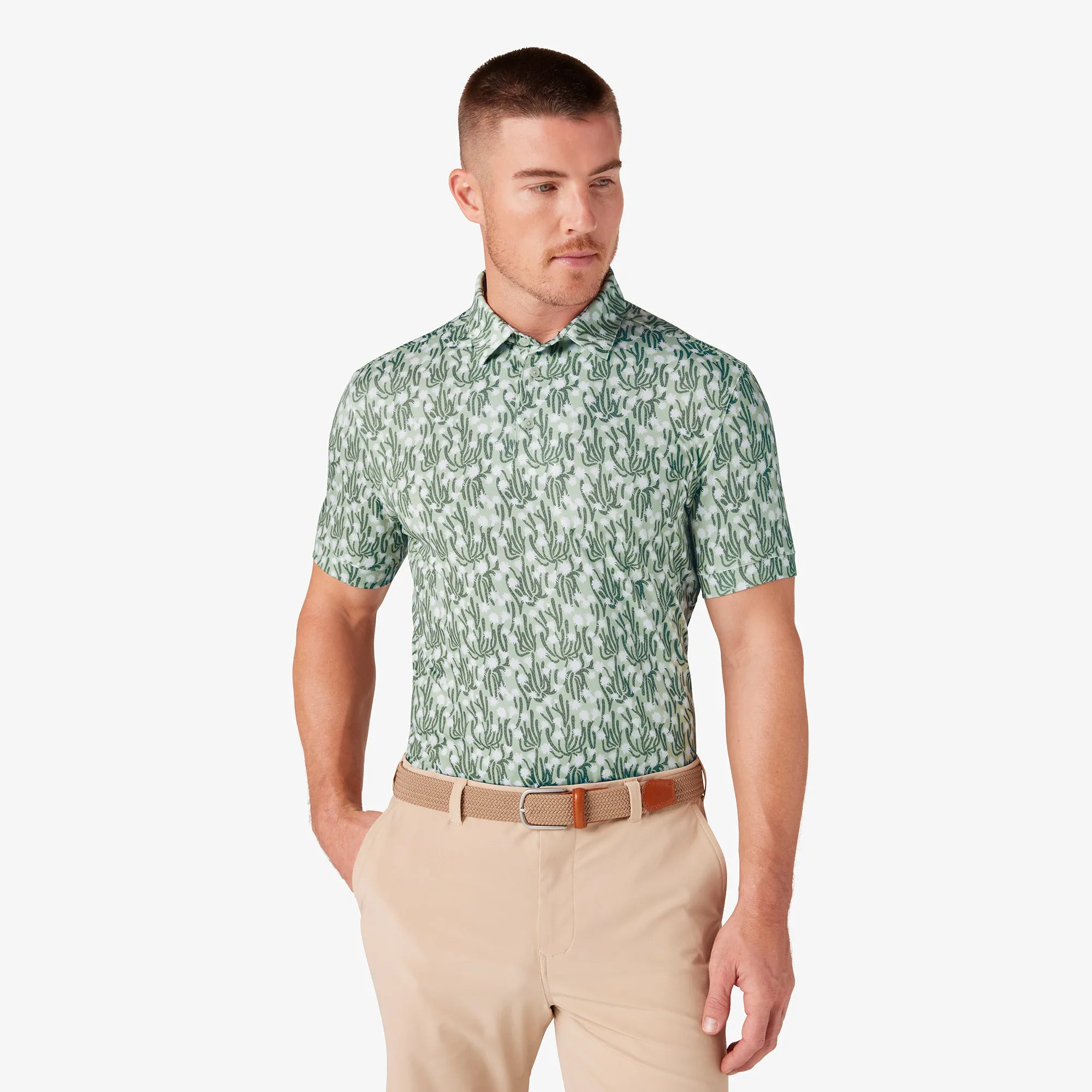 Men's Mizzen   Main | Versa Polo | Fog Green Cacti Floral