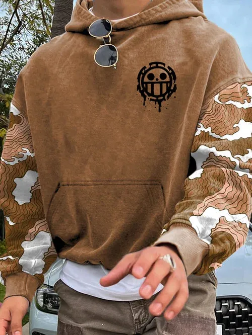 Men's Stylish Anime Print Hoodie