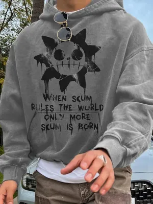 Men's Stylish Anime Print Hoodie
