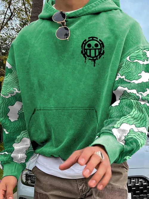 Men's Stylish Anime Print Hoodie