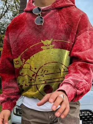 Men's Stylish Anime Print Hoodie