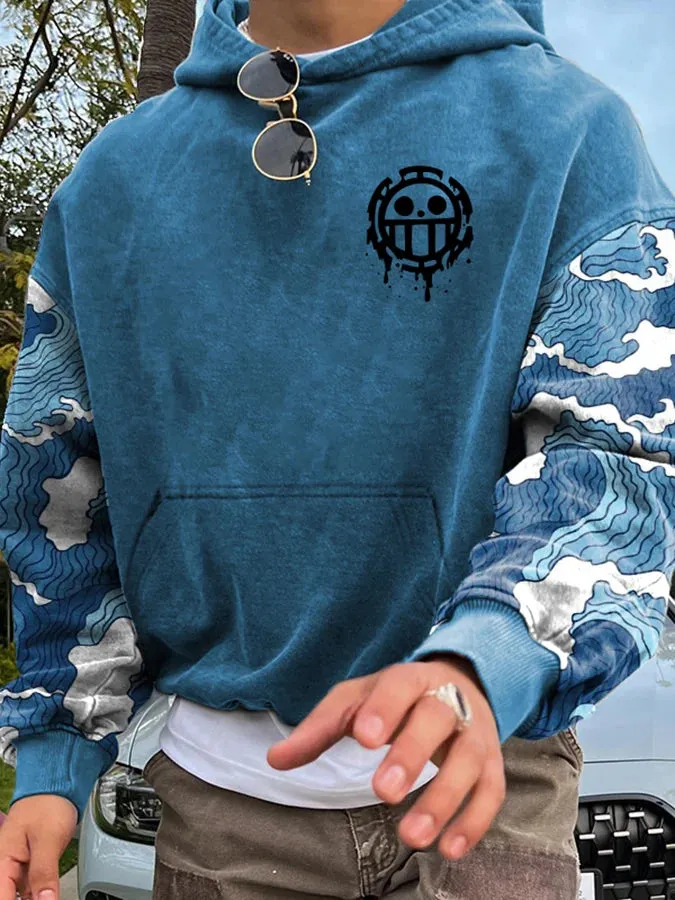 Men's Stylish Anime Print Hoodie