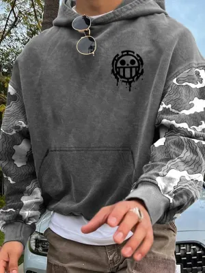 Men's Stylish Anime Print Hoodie