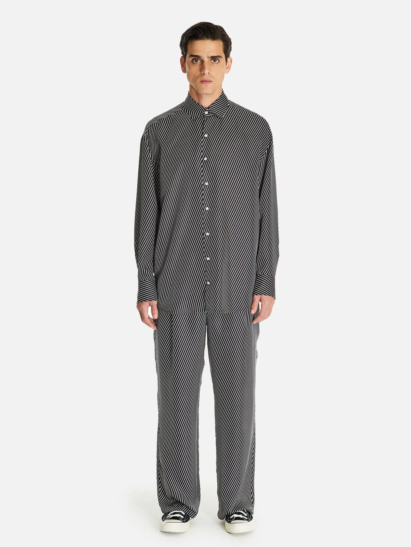 Nagiso Unisex Relaxed Kesim İpek Gömlek