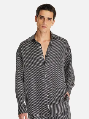 Nagiso Unisex Relaxed Kesim İpek Gömlek