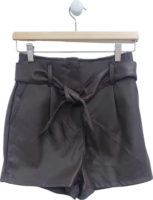 New Look Brown Tara Tie Waist Shorts UK 6