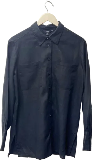 Next Black Linen Shirt UK 10