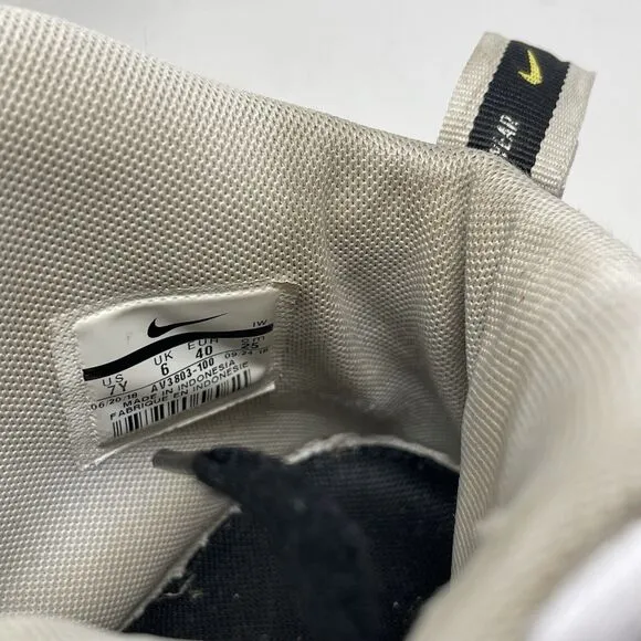 Nike Air Force 1 Mid LV8 Shoes GS Youth Size 7 White Black Leather AV3803 100
