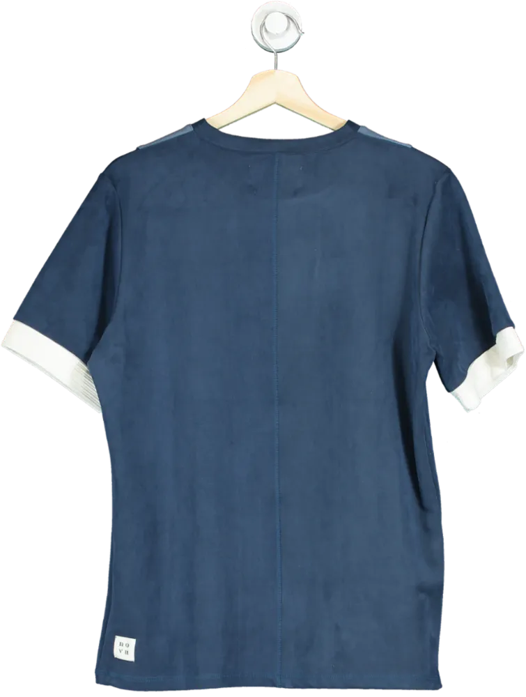 Novu Blue and White Striped T-Shirt UK L