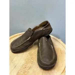 Olukai Moloa Leather Loafer Slip on shoes Brown Leather Mens size 10