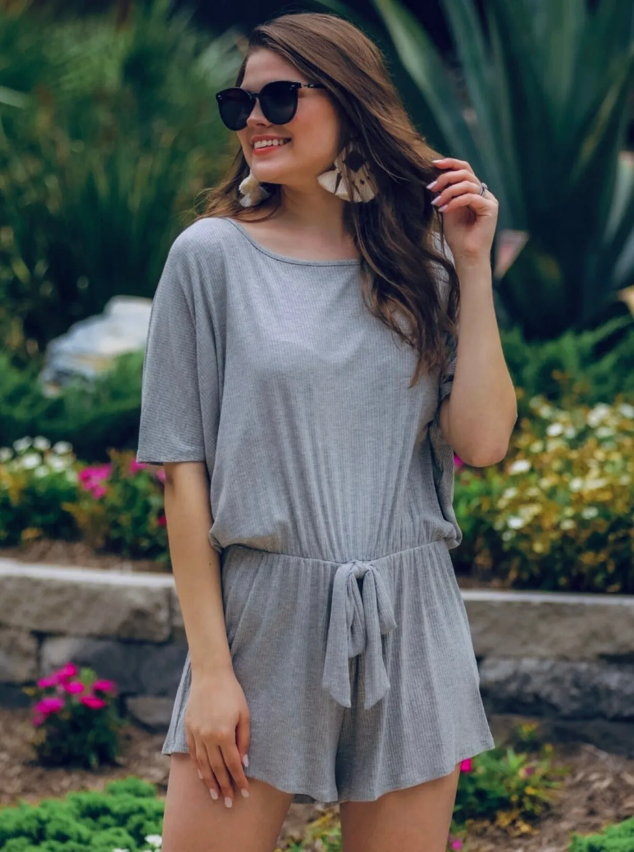 On The Run Ribbed Romper