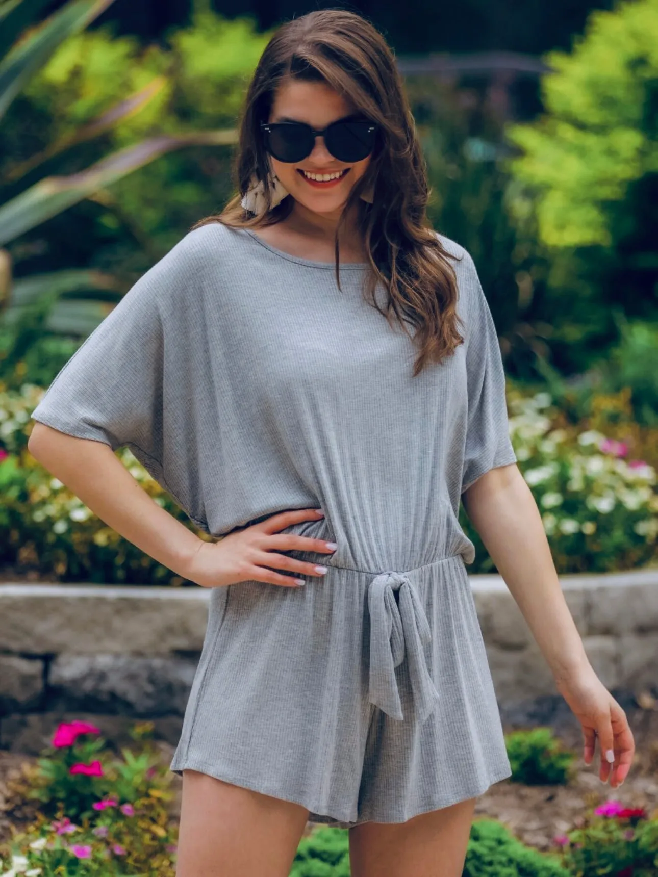 On The Run Ribbed Romper