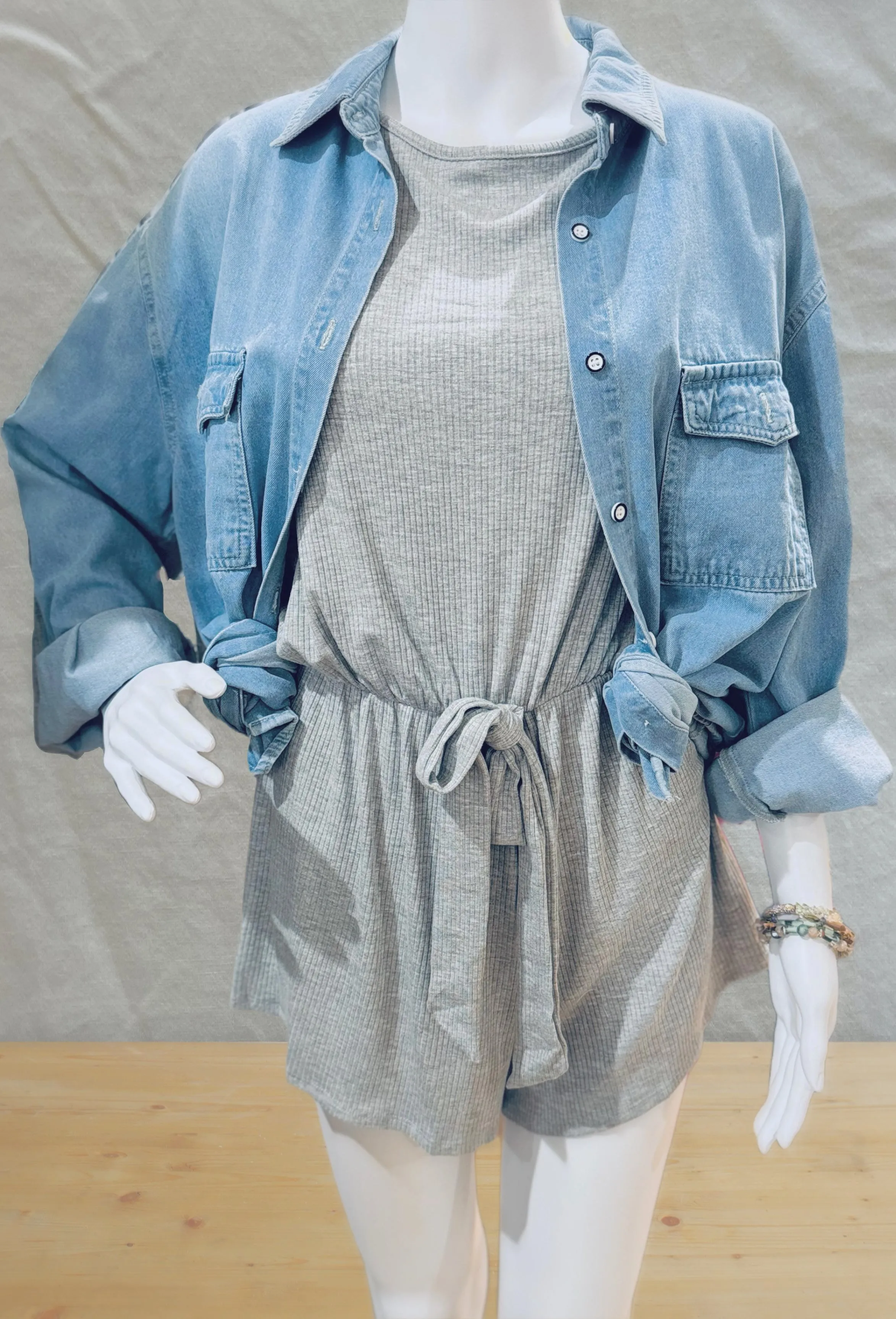 On The Run Ribbed Romper