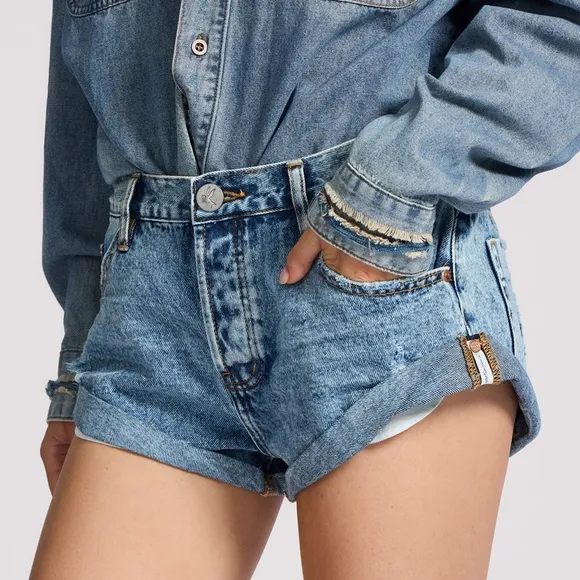 One teaspoon Denim Blue Women's Shorts