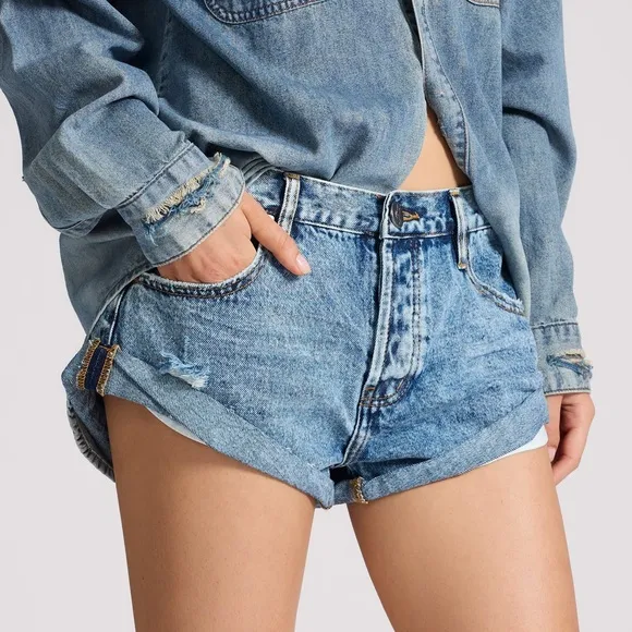 One teaspoon Denim Blue Women's Shorts
