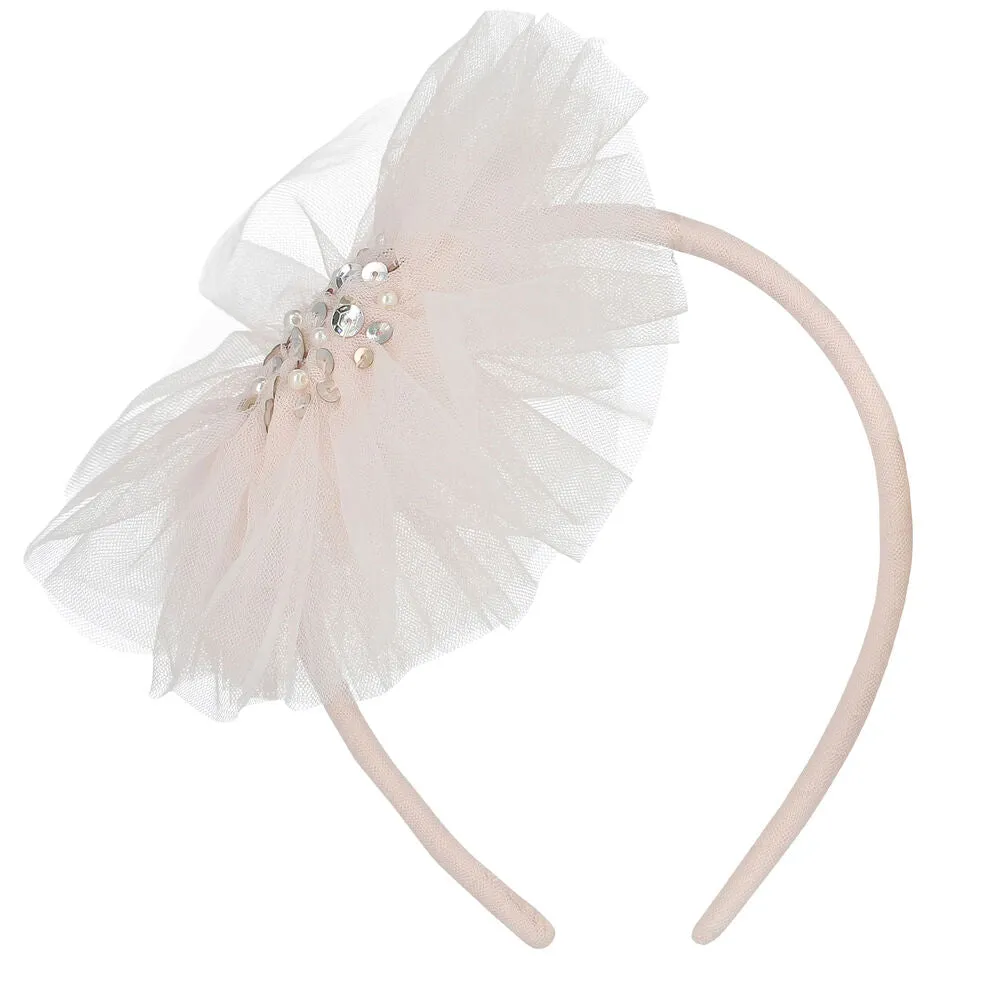 Ooh! La, La! Couture - Sand Tulle Headband (Rose)