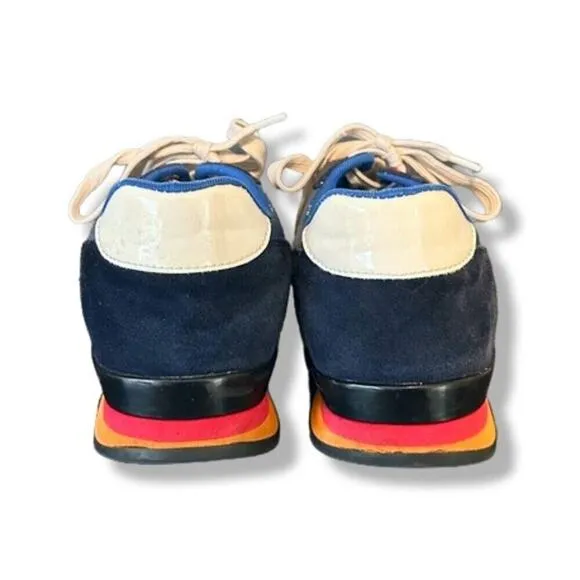 OPP France Lace-Up Suede Sneakers in Blue Mens size 7.5, Women's size 9.5