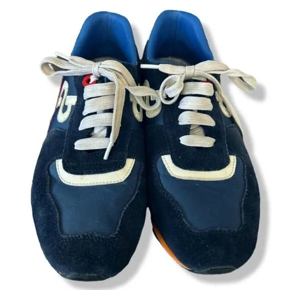 OPP France Lace-Up Suede Sneakers in Blue Mens size 7.5, Women's size 9.5