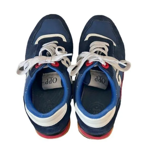 OPP France Lace-Up Suede Sneakers in Blue Mens size 7.5, Women's size 9.5
