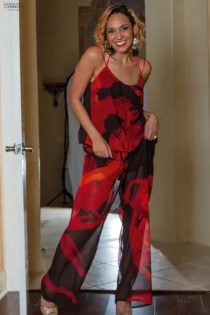 Passione Red Pantsuit