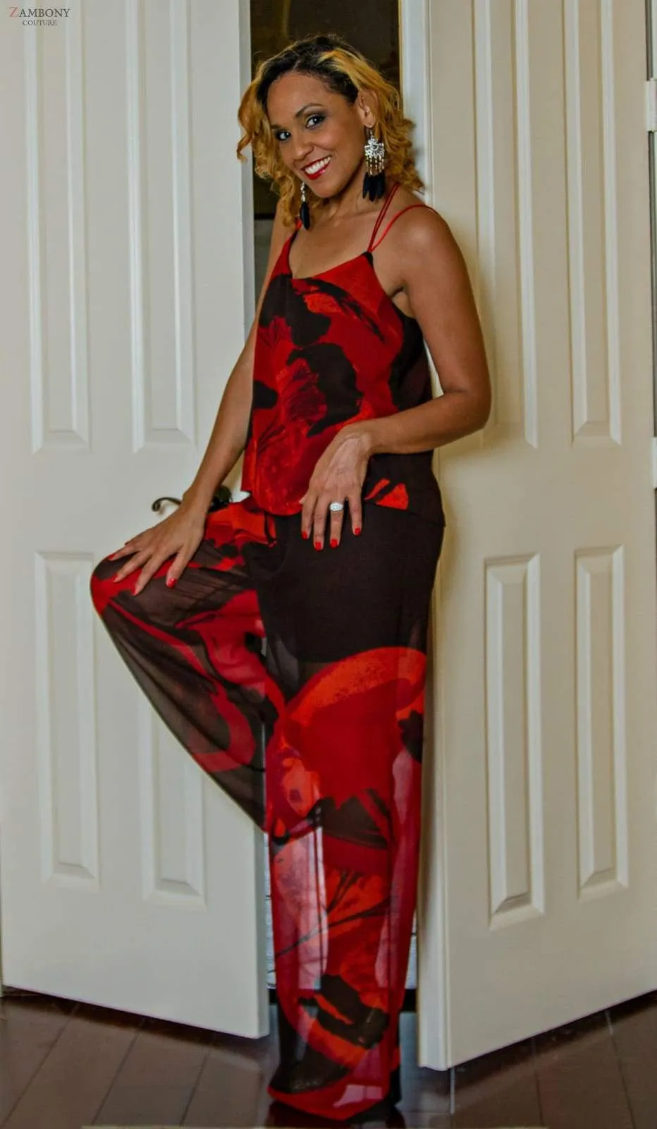 Passione Red Pantsuit