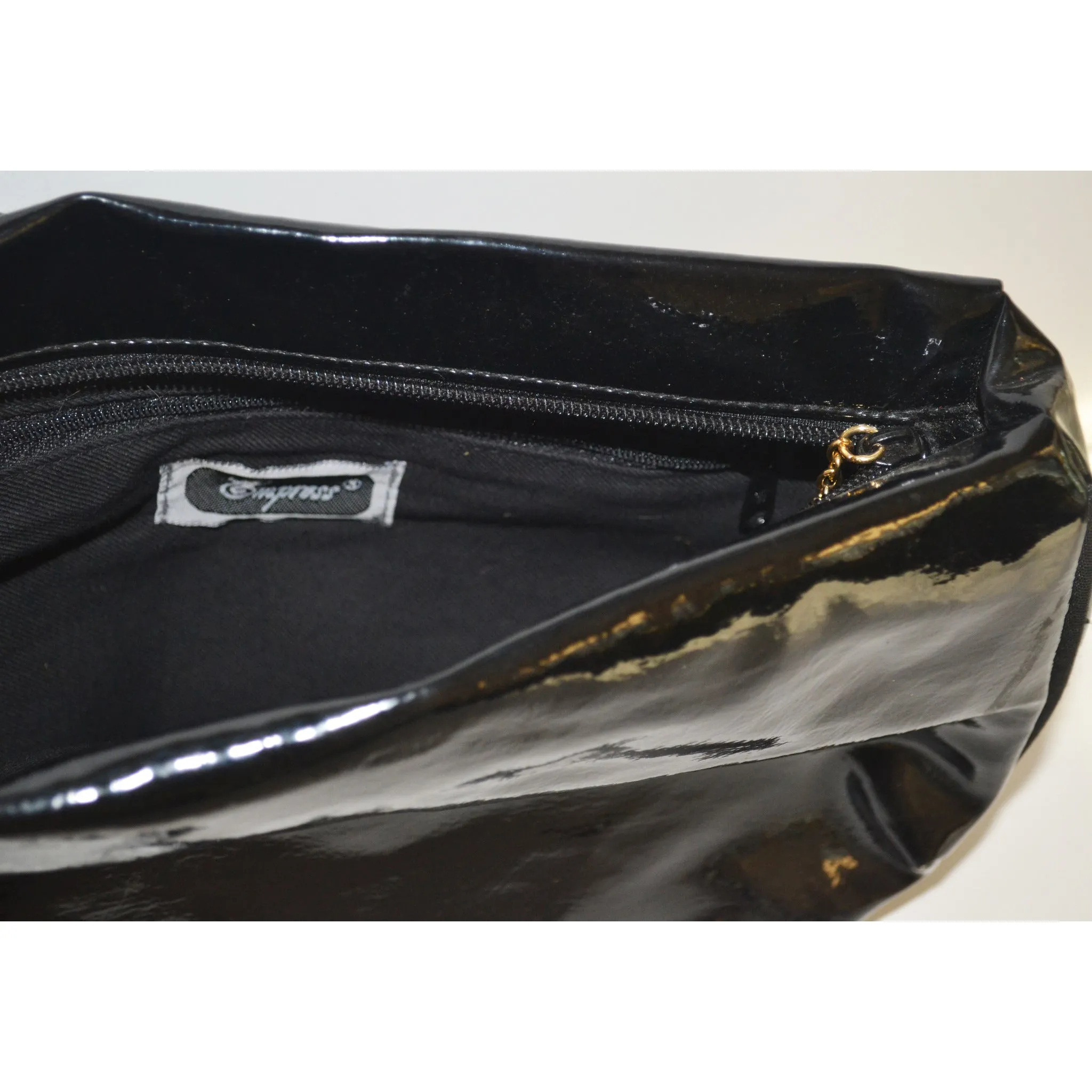 Patent Leather Licorice Handle Purse By Empress