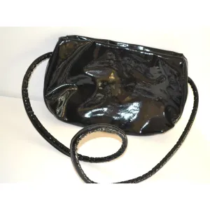 Patent Leather Licorice Handle Purse By Empress