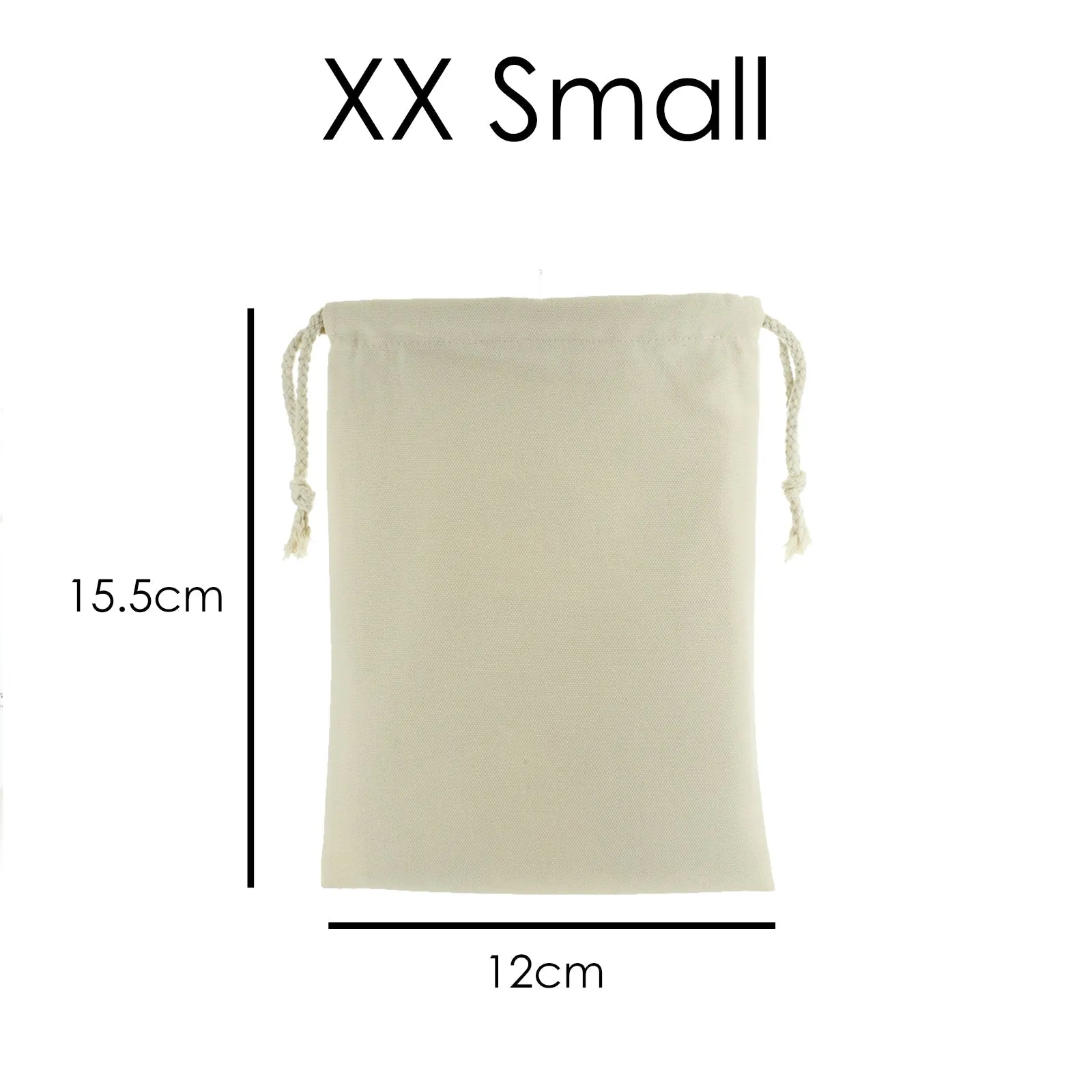Personalised Canvas Sack with Stylish Text and Material Hearts Love Message Print