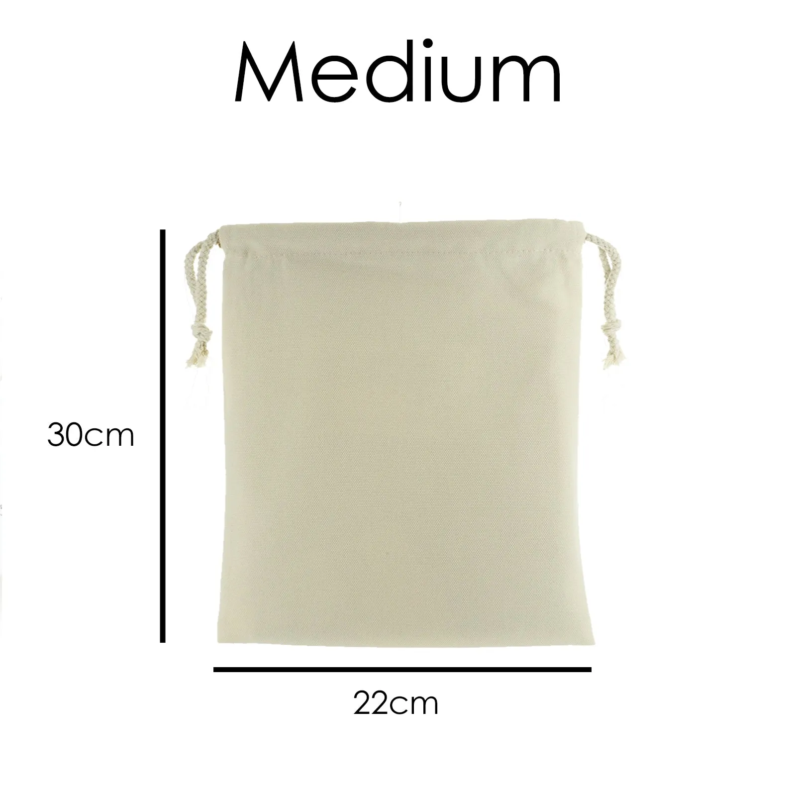 Personalised Canvas Sack with Stylish Text and Material Hearts Love Message Print