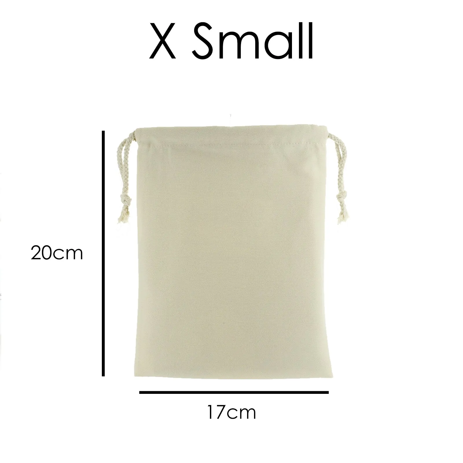 Personalised Canvas Sack with Stylish Text and Material Hearts Love Message Print