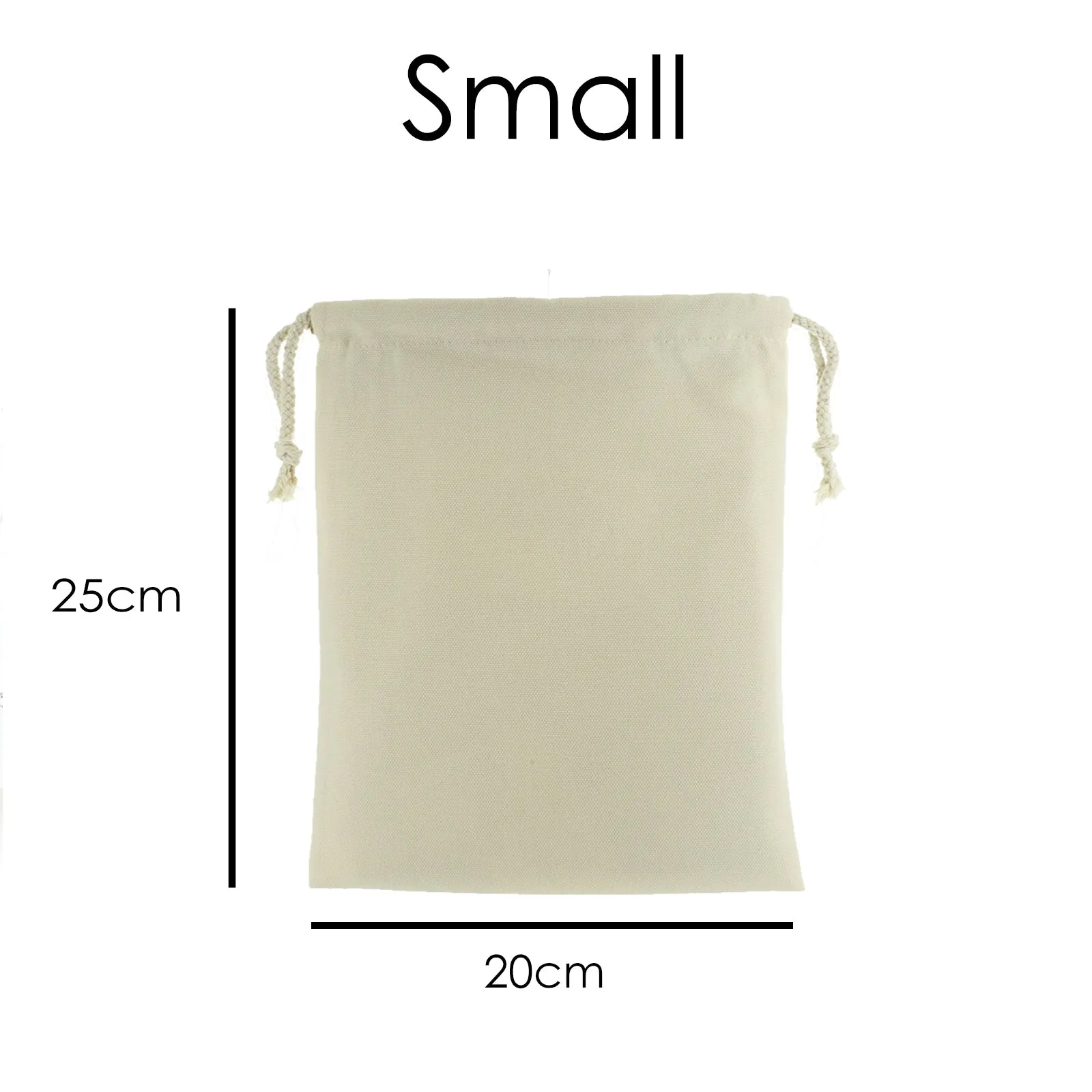 Personalised Canvas Sack with Stylish Text and Material Hearts Love Message Print