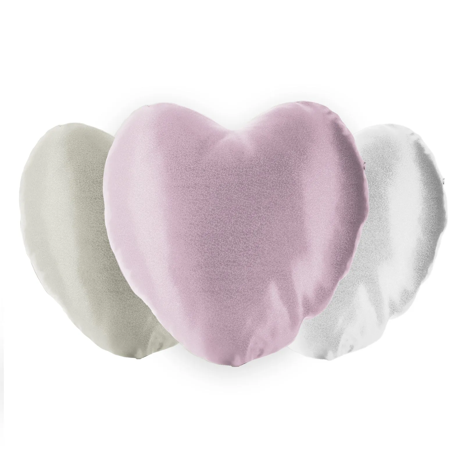 Personalised Glitter Heart Cushion with Stylish Text and Crystal Hearts Print