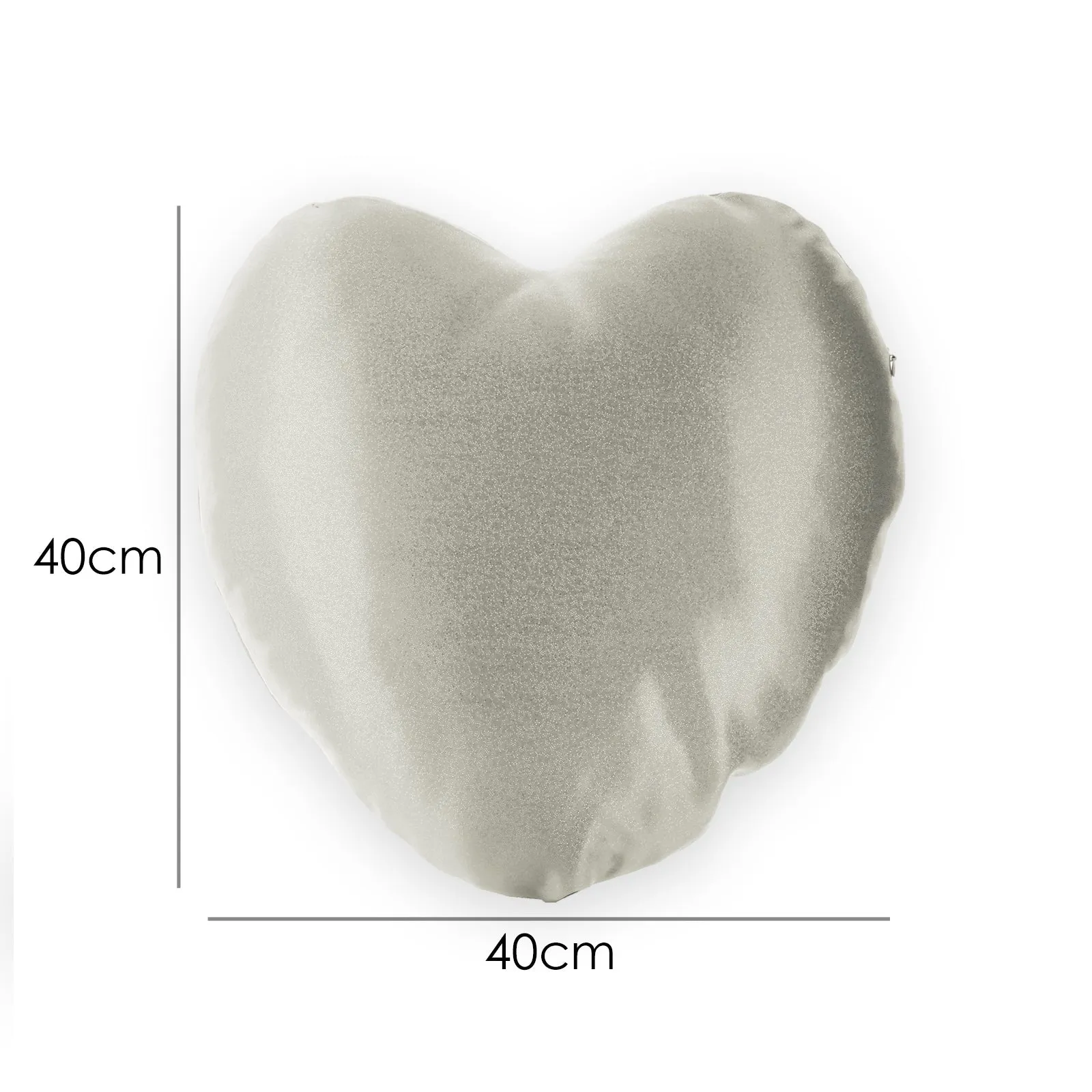 Personalised Glitter Heart Cushion with Stylish Text and Crystal Hearts Print