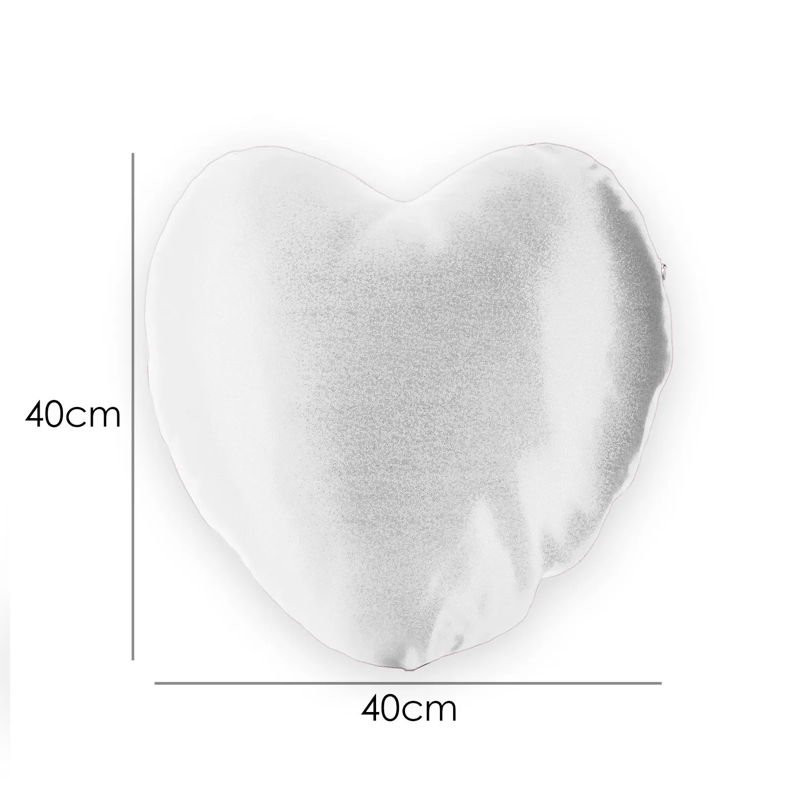 Personalised Glitter Heart Cushion with Stylish Text and Crystal Hearts Print