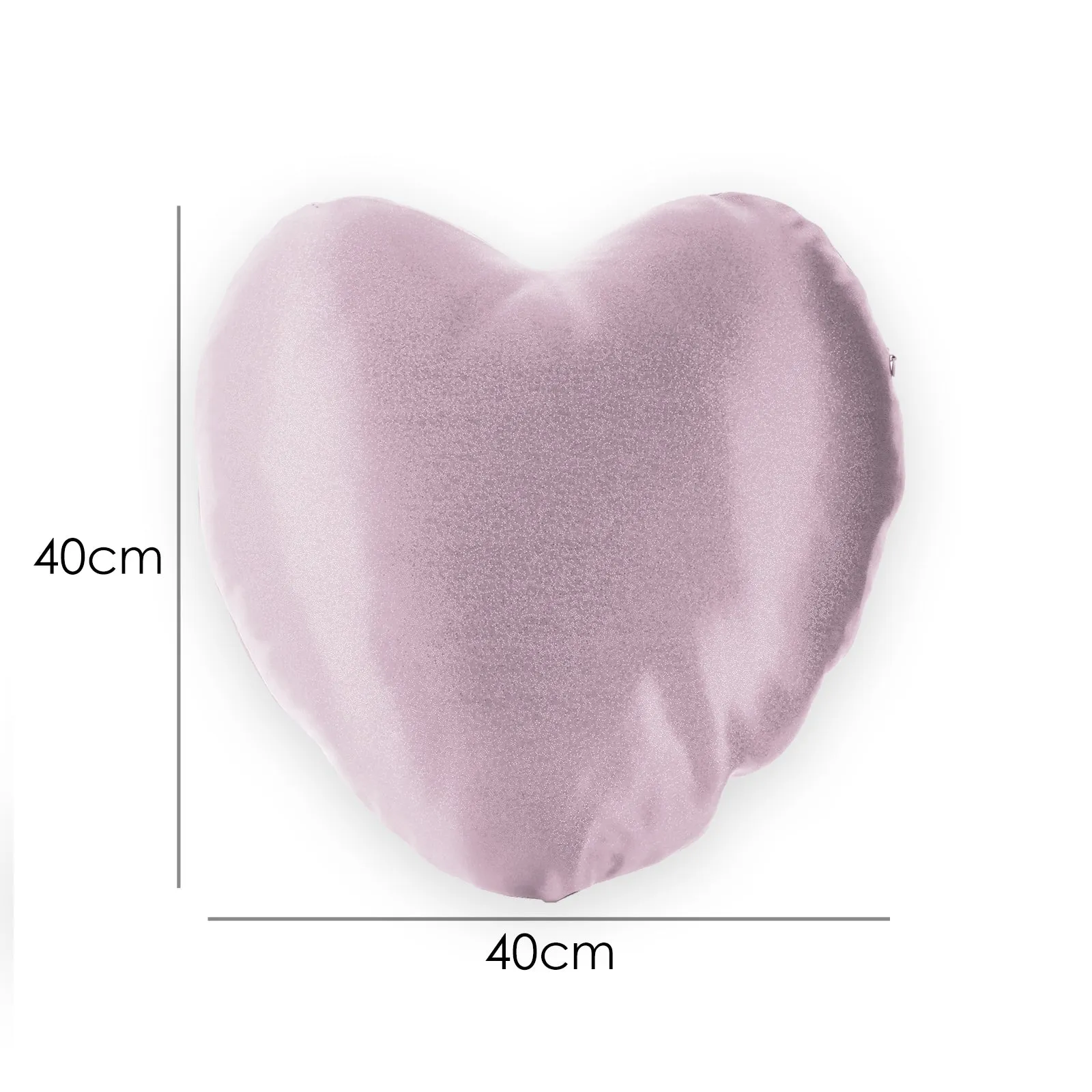 Personalised Glitter Heart Cushion with Stylish Text and Crystal Hearts Print