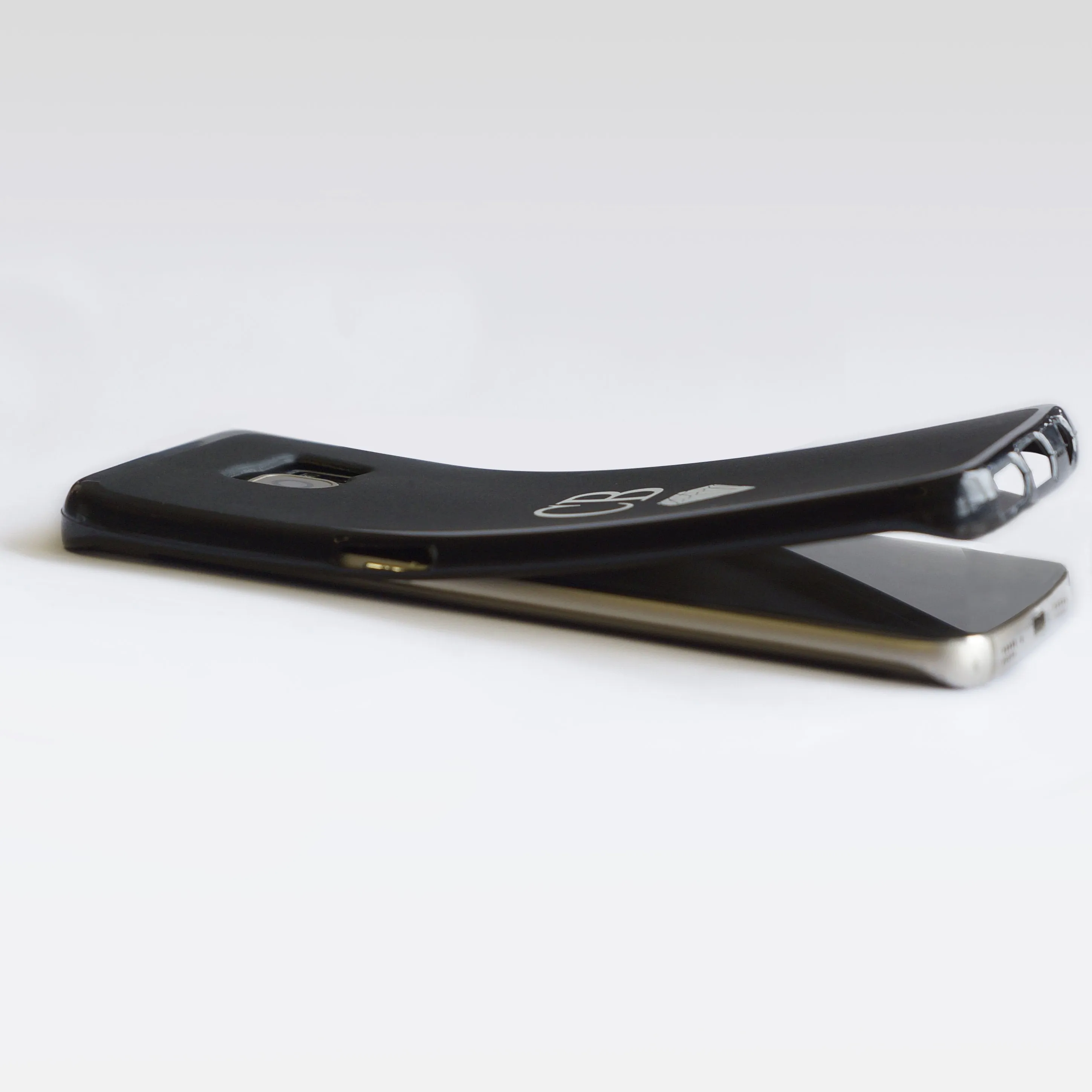 Personalised Oppo Phone Gel Case with Stylish Text and Heart Accented Line