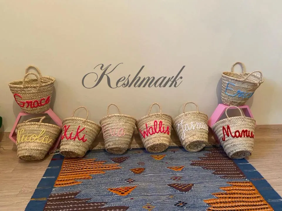 Personalized straw moroccan basket,bridal shower bags,customized straw bags,custom beach bag,straw tote,embroidered bags