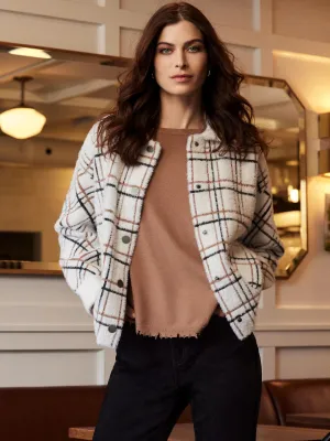 Plaid Knit Jacket