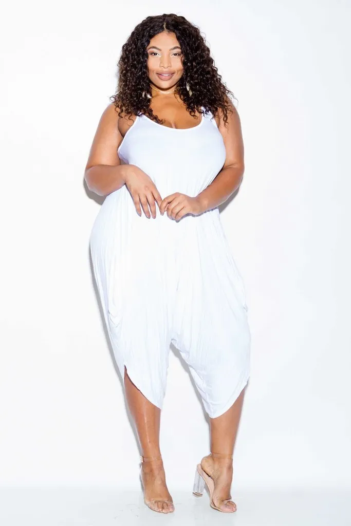 Plus Size Relaxed Trendy Harem Jumpsuit